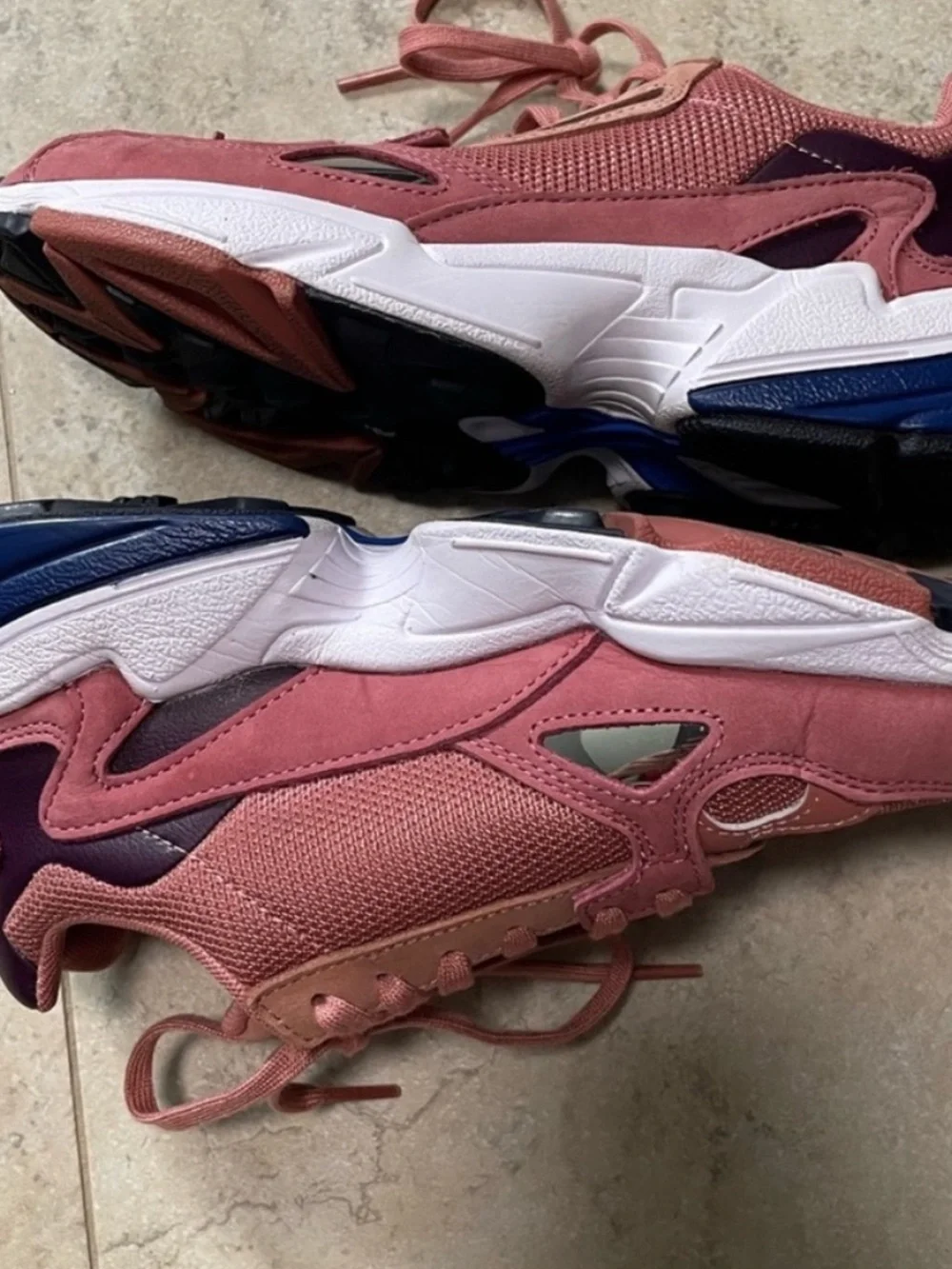 adidas torsion dusty rose classic athletic casual chunky running sneakers